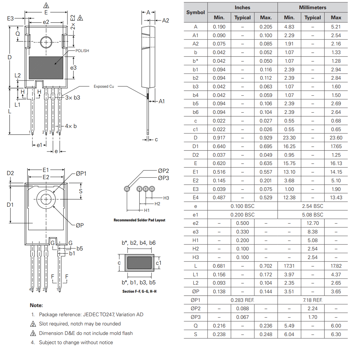 Technische Zeichnung - IXYS IXSH40N120L2KHV SiC-MOSFET